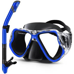 lot 361 image: Greatever Dry Snorkel Set,Panoramic Wide View Anti-Fog Scuba Diving Mask,Professional Snorkeling Gear for Adults Kids - Retail $36