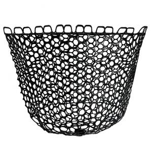 lot 372 image: CWSDXM Fishing Landing Net Trout Net Replacement Netting with Rubber Mesh for Fish Fly and Fishing Landing (Black Rubber Fishing Net, Dia 27cmDep 20cm(Cir 67cm)) - Retail $12