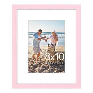 lot 383 image: decorUhome 8x10 Picture Frame, Display Pictures 5x7 with Mat or 8x10 without Mat, Wall & Tabletop Display Photo Frame, Pink, 1 Pack - Retail $9