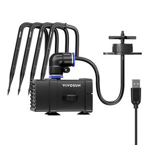 lot 395 image: VIVOSUN FlexFeed Drip Irrigation Kit, 4W Automatic Irrigation System with Pump & 4 Drip Emitters, App-Controllable Professional Plant Watering Drip Kit for VGrow Smart Grow Box - Retail $20