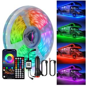 lot 413 image: Destlife RV Awning Lights, 20ft 12V LED Light Strip with Remote and App Control, Waterproof RGB RV Exterior Light for Motorhome Camper Travel Trailers Food Trucks, RV Outdoor Lights