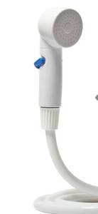 lot 424 image: Rinse Ace Snap N Spray Quick-Connect and Detachable Shower Hose with OnOff Sprayer, White, 6-Foot - Retail $17