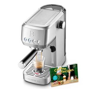 lot 434 image: CASABREWS 3700 Essential Stainless Steel Espresso Machine with Steam Wand - Retail $100