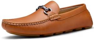 lot 435 image: PRE OWNED Vostey Mens Brown Loafers - Driving & Casual Dress Slip Ons (BMY3001 Brown 9.5) - Retail $42