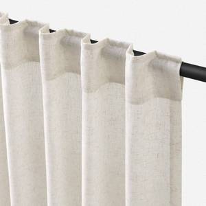 lot 452 image: Jowels 96 inch Long Linen Curtains 2 Panels Set for Living Room Back Tab Ivory Cream Semi Sheer Curtain 96 inches Long Boho Modern Light Filtering Linen Drapes Floor to Ceiling Length 8 FT - Retail $27
