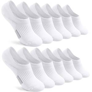 lot 455 image: Toes Home No Show Socks Womens Cushioned Low Cut Athletic Hidden Liner Socks for Sneakers Footies Ankle Sports Invisible Running Socks 6 Pairs White Size 9-11 - Retail $13