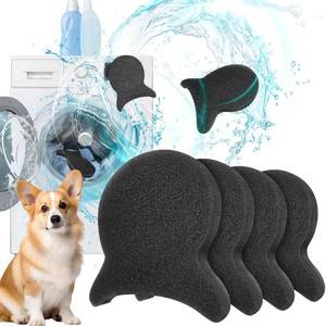 lot 457 image: Pet Hair Remover for Laundry, Reusable Dog & Cat Hair Remover Tool, Effectively Removes Pet Hair, Lint and Dander from Bedding and Clothing, Suitable for Washing Machines, Dryers 4PCS - Retail $10