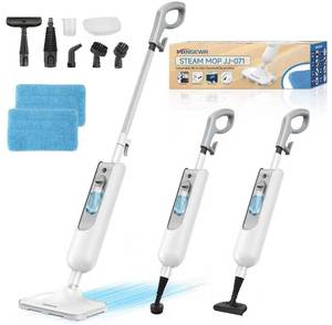 lot 478 image: Steam Mop All-in-one Multi-Functional Powerful Steam Cleaner, Handheld Detachable Floor Steamer with 2 Steam Level, 380ML Water Tank & 23FT Power Cord for Whole Home Use - Retail $48
