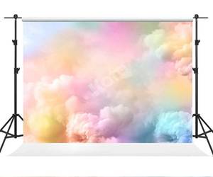 lot 506 image: Kate 10�10ft Colorful Clouds Photography Backdrop Pink Blue Gradient Backdrop Abstract Background Fabric Photo Studio Props for Photographer Pictures - Retail $99