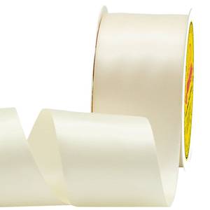 lot 518 image: LEEQE Double Face Ivory Satin Ribbon 2 inch X 25 Yards Polyester Ivory Ribbon for Gift Wrapping Very Suitable for Weddings Party Hair Bow Invitation Decorations and More - Retail $11