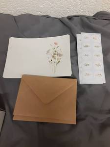 lot 536 image: XXINMOH 10 PACK Blank Cards with Envelopes, Blank Greeting Cards 4x6, Beautiful Blank Greeting Cards, Elegant Floral Note Cards with Peel-and-Seal Envelopes, Empty Stationary Set For All Occasions - Retail $14