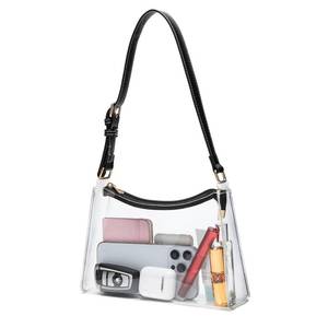 lot 545 image: Wuflyover Clear Bag for Stadium Events, Clear Purse Shoulder Bag for Women - Retail $13