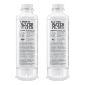 lot 608 image: Samsung HAF-QIN-2PEXP Genuine Refrigerator Water Filter, Reduces 99% of Harmful Contaminants for Clean, Clear Drinking Water, 6-Month Life, Easy Install, Pack of 2 - Retail $58