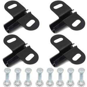lot 619 image: AR-PRO Wheelbarrow Axle Bracket Set (4-Pack) - Compatible with 58 Inch Wheelbarrow Axles - 3.27-Inch Wide by 2.17-Inch Long Bracket - Complete Set Includes Bolts and Nuts - Retail $10