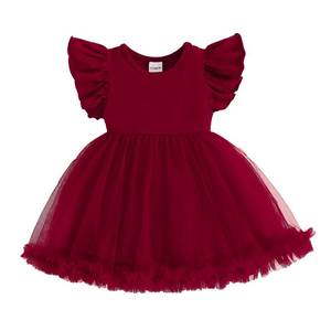 lot 625 image: TENTIDE Baby Girl Butterfly Dress Tutu Ruffle Sleeveless Dresses Photograph Party Outfits Birthday Gift(12-18 Months,Red) - Retail $25