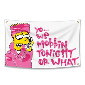 lot 644 image: We Mobbin Tonight Or What 3x5 Ft Flag, events, festivals.. - Retail $10
