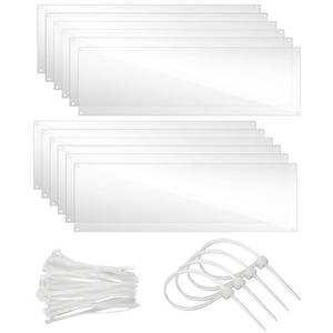 lot 658 image: Tierecare 12 Pcs Cage Guard 13.8x4.7 with Zip Ties Scatter Guard Clear Cage Liner Flexible Side Lining for Rabbit Guinea Pig C&C Metal Wire Playpen - Retail $17