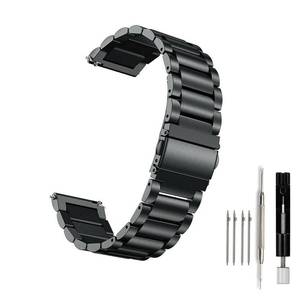 lot 670 image: Moran Stainless Steel Watch Band Quick Release Replacement Metal Strap 20mm 22mm for Men Women - Retail $16