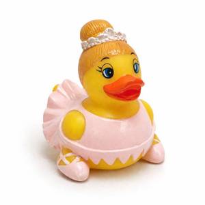 lot 695 image: 3 Inch DUCKY CITY Ballerina Rubber Duck Sealed, Floats Upright for Jeep Ducks Ballet Dance Tutu Pink Bath Toy for Kids & Toddlers, Baby Safe Funny Duck Gift, Collectible Rubber Duckies, Party Favor - Retail $10