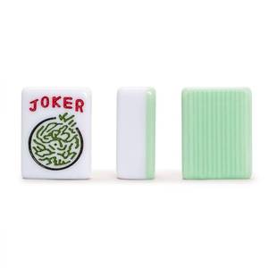 lot 696 image: Yellow Mountain Imports American Mahjong Tiles, Jade Horizon - 166 Medium-Size Melamine Pieces with Chinese Characters, Western Letters & Numerals, Tiles-Only Set - Retail $87