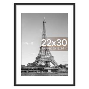 lot 17366 image: upsimples 22x30 Picture Frame, Display Pictures 18x24 with Mat or 22 x 30 Without, Wall Hanging Poster Frames, Black, 1 Pack - Retail $34