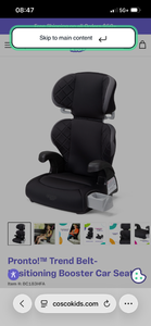 lot 17433 image: Pronto Trend Belt-Positioning Booster Car Seat BC183HFA - Retail $45