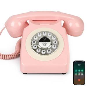 lot 1928 image: Sangyn Bluetooth Landline Phone with Handset and Speakerphone, Retro Bluetooth Home Phone, Classic Bluetooth Desk Phone, Cordless Bluetooth Telephone with USB Rechargeable - Retail $78