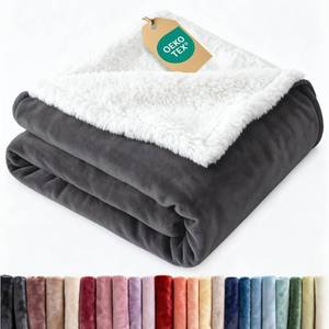 lot 1943 image: Sherpa Fleece Blanket Throw Size - Reversible Sherpa Fleece Throw Blanket - Super Soft Double Sided for Bed, Sofa, Couch - Thick, Warm, & Plush - Luxurious Bedding for Winter - Dark Grey, 50 x 60 - Retail $26