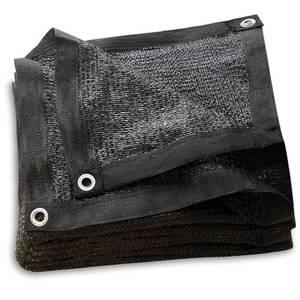 lot 1958 image: Hortifan 40% Garden Sunblock Shade Cloth, 14 x 20 FT Durable Taped Edge with Grommets UV Resistant Black Garden Shade Net for Plants, Greenhouse, Vegetables and Patio - Retail $38
