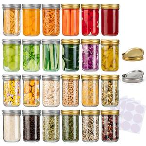 lot 5210 image: SPANLA Mason Jars 8 oz, 12 Pack Canning jars 8 oz Jelly Jars With Regular Lids and Bands, Half Pint Glass Jars Ideal for Jam, Honey, Wedding Favors, Shower Favors - Retail $32