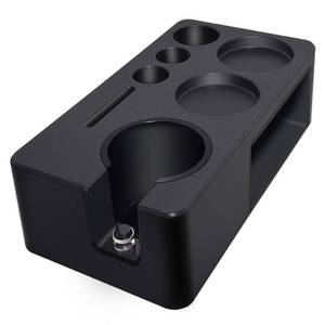 lot 5226 image: Upgraded Espresso Tamping Station,Espresso Accessories Organizer,Multi-Functional Coffee Accessories Tamper Station,Espresso Station Fit For Standard Portafilter (Black, 51-58mm) - Retail $30