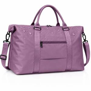lot 5238 image: Weekender Duffel Bags for Women, Purple Travel Totes Bag for Airplane Essentials, Overnight Bags for Women with Trolley Sleeve, Large Carry On Hospital Bag for Labor and Delivery, Sport, Gym - Retail $16