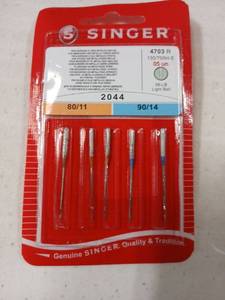 lot 19244 image: Singer 4703 P Embroidery Needles 130705H-E 8011 9014 Light Ball