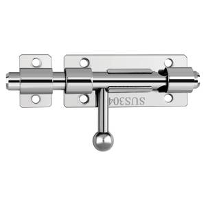 lot 19271 image: Barrel Bolt Latch, 4.2 Inch Slide Lock, SUS304 Stainless Steel Slide Bolt Latch with Padlock Hole, Heavy Duty Slide Bolt Gate Latch Lock for Wooden Fence, Yard Door, Barn Door, Shed Door (Silver) - Retail $10