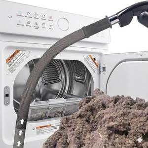 lot 19279 image: Sealegend Upgrade Dryer Vent Cleaner Kit Vacuum Hose Attachment Compatible with Most Vacuum Cleaner, Quickly Lint Remover Cleaning Supplies, 30 Inch, Deep Gray