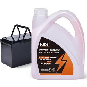 lot 19301 image: E-SDS Battery Restore for Lead Acid Batteries, Battery Acid Refill, Golf Cart Battery Restore, Extend Battery Life, Battery Renew Liquid Solution, Repair 6, 8,12 Volt Golf Cart(64 oz) - Retail $20