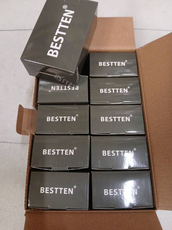lot 22798 image: BESTTEN GFCI Outlet 15 Amp with Super Slim Design, GFI Electrical Outlet with LED Indicator, Non-Tamper-Resistant GFCI Receptacle, Wallplate Included, ETL Certified, 10 Pack, White - Retail $62