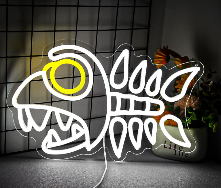 lot 25260 image: Gevbay Fishbone Neon Sign USB Powered