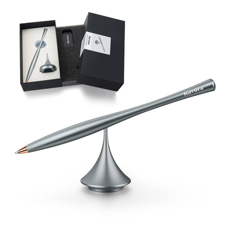 lot 28128 image: Kavura Metal Gravity Spinner Pen Crafted with Japanese Precision, Anodized for a Sleek Metallic Finish Relieves Stress & Sparks Creativity Elegant Gift for Professionals and Graduates (Grey) - Retail $43