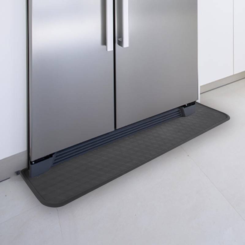 lot 42875 image: GMATCHUP Refrigerator Mat, Washing Machine Spill Liner, Drip Tray and Leak Catcher Mat, Fridge Mat Prevent Water Leakage and Floor Damage from Elecrical Equipment Heavy Duty 37.5 x 8.5 Grey - Retail $24