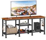 Furologee TV Stand for TVs up to 55 Inch, Entertainment Center with Open Storage Shelves, Media Console Table with Soundbar Shelf for Living Room, Bedroom, Rustic Brown - Retail: $70