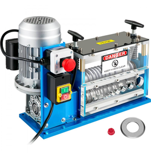 VEVOR Electric Wire Stripping Machine, 370W 0.06 inch -1.5 inch Automatic Motorized Cable Stripper with 75 ft/min Speed, 11 Channels 10 Blades Strip Machinery, Scrap Handling Tool for Recycling Copper - Retail: $340