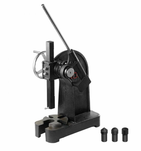 VEVOR Arbor Press, 3 Ton Ratchet Type Arbor Press, Ratchet Leverage Arbor Press with Handwheel, 12.2" Maximum Height, Cast Iron Manual Desktop Punch Press, for Stamping, Bending, Stretching, Forming - Retail: $325