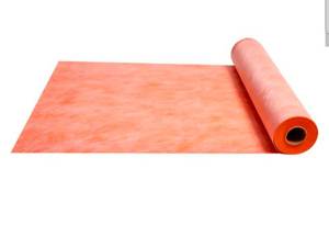 lot 21136 image: Waterproof Membrane 39.36 in. W x 33 ft. Tile Membrane, 20 Mil Thickness Polyethylene Fabric Roll Shower Kit - Retail $0