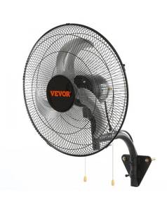 lot 21139 image: VEVOR Wall Mount Fan, 18 Inch, 3-speed High Velocity Max. 4000 CFM Oscillating Industrial Wall Fan, Commercial or Residential for Warehouse, Greenhouse, Workshop, Patio, Basement, Black, ETL Listed - Retail $65