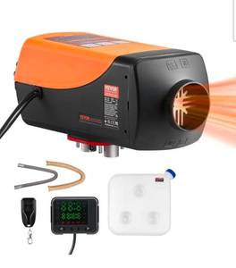 lot 21155 image: VEVOR Diesel Air Heater, 8 kW DC12-24V, Fast Heating Diesel Parking Heater with Remote Control and Color Digital Display, 10L Fuel Tank, Low Noise, Voice Announcement, for RV, Truck, Boat and Trailer - Retail $110