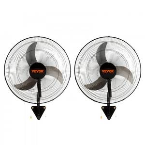 lot 21185 image: VEVOR Wall Mount Fan, 2 PCS 20 inch Oscillating, 3-speed High Velocity Max. 4000 CFM Industrial Wall Fan for Indoor, Commercial, Residential, Warehouse, Greenhouse, Workshop, Basement, Garage,Black - Retail $123