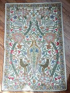lot 25 image: Floral Tapestry with Birds and Decorative Border