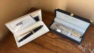 lot 83 image: Mount Blanc Fountain, Cross Ball Point and Pierre Cardin Ball Point Pens