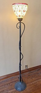 lot 102 image: Floor Lamp with Twisting Vine